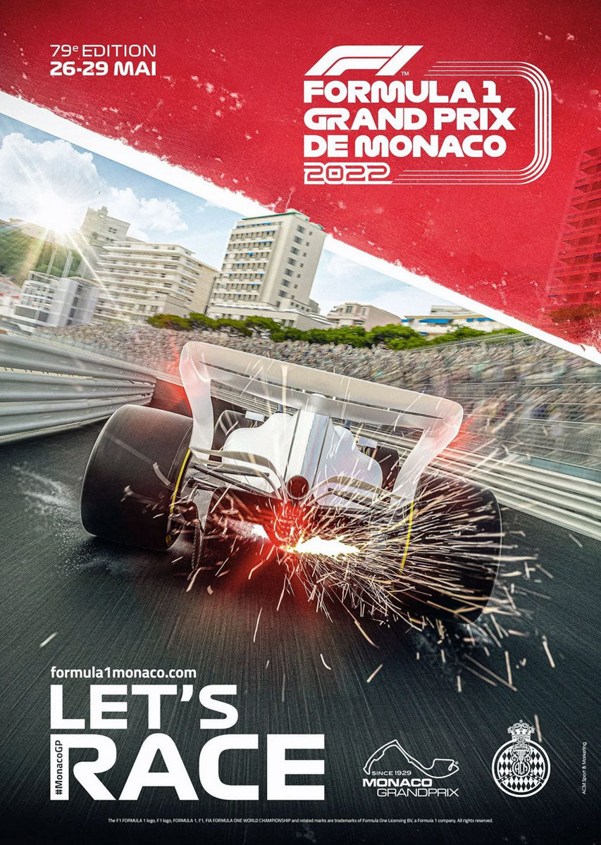 Formula 1 2022 Monaco Grand Prix F1 Poster Formula World Shop Inc.
