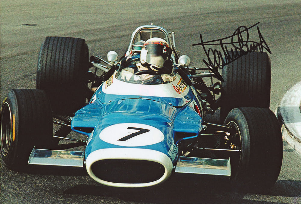 Jackie Stewart Signed 8X12 Inches 1969 Tyrrell Ford Elf 7 F1 Photo ...