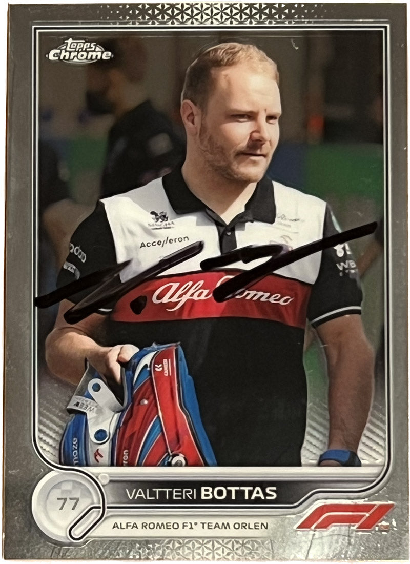 Valtteri Bottas Signed 2022 Topps Chrome Formula 1 Alfa Romeo F1 Team #58  Card