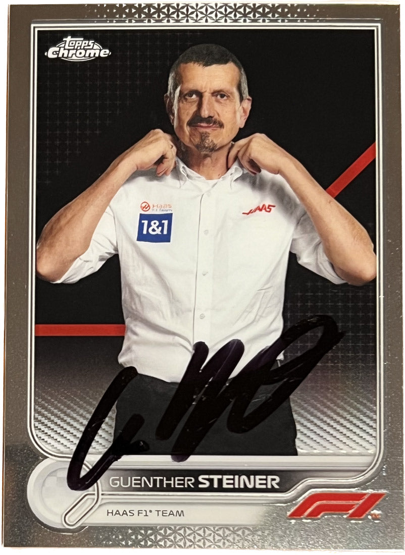 Gunther Steiner Signed 2022 Topps Chrome Formula 1 Haas F1 Team #108 C ...