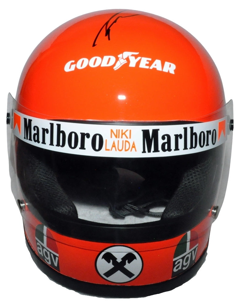 Niki Lauda Signed 1975 Full Scale Replica Helmet