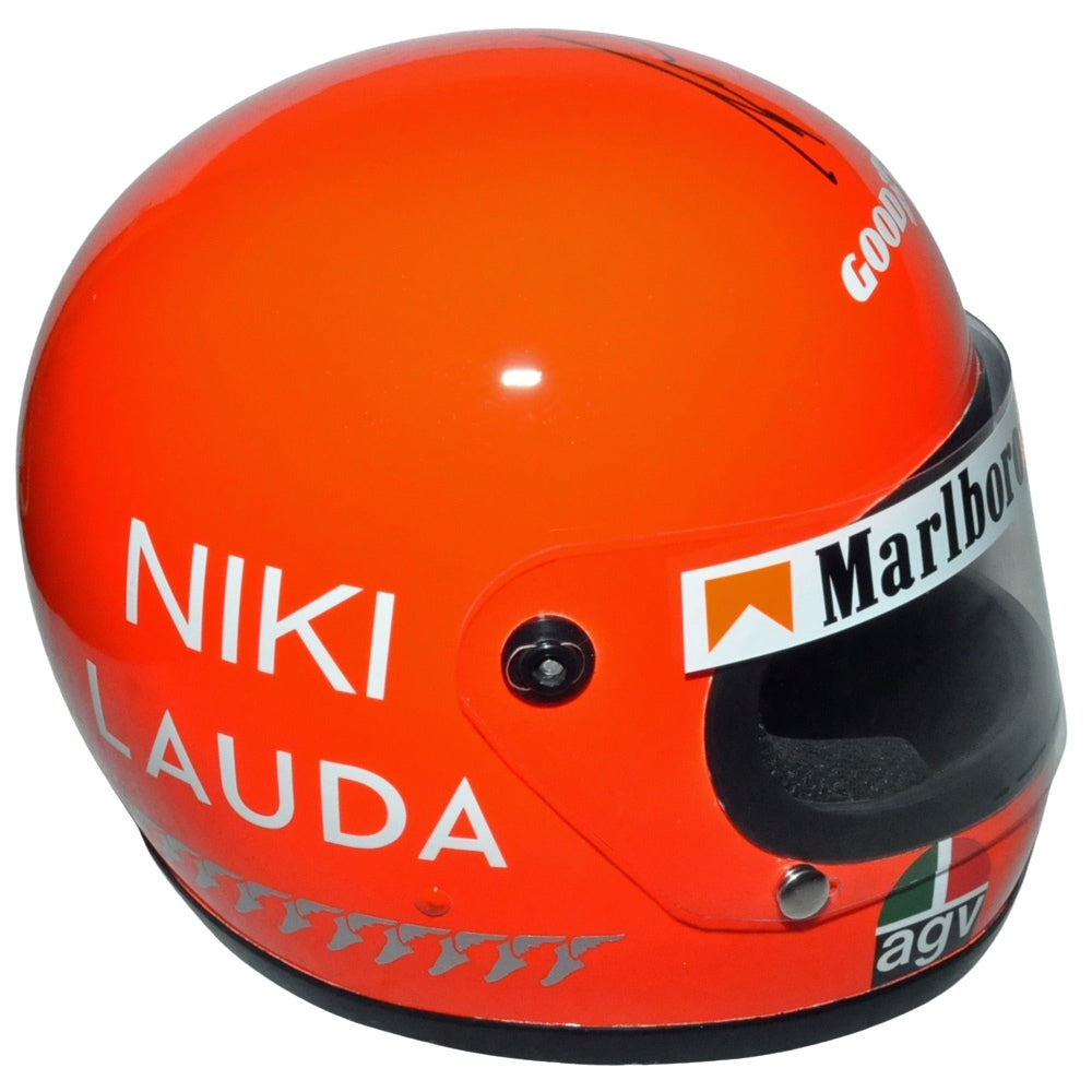 Niki Lauda Signed 1975 Full Scale Replica Helmet